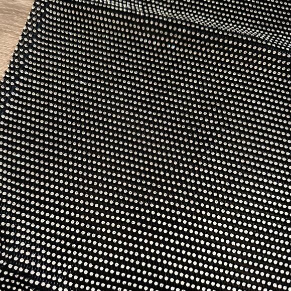 Chainmail Style Dress Sheer Black Silver Metal Size Medium Sexy Punk Goth - Picture 3 of 3